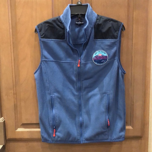 Vineyard Vines Jackets & Blazers - Vintage Vinyard Vines save the arctic melt the patriarchy zip up fleece vest